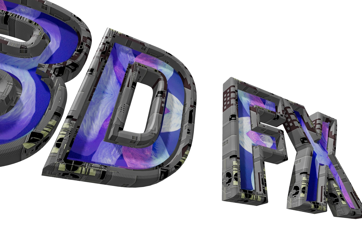 3D Текст из Микросхем