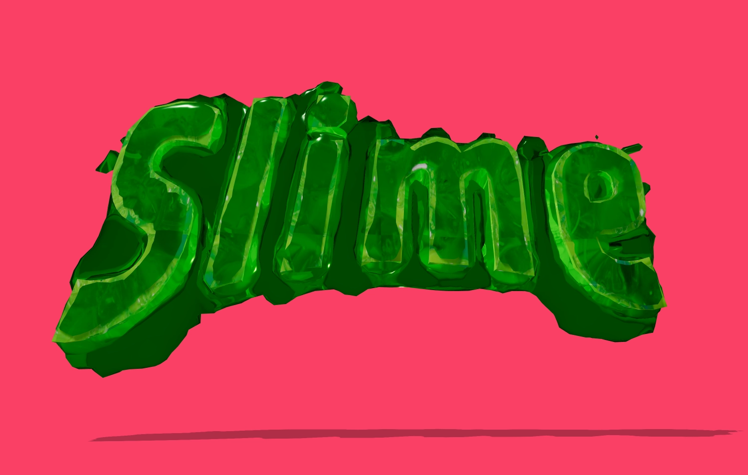 3D Текст 'Зеленая Слизь' (Slime Effect)
