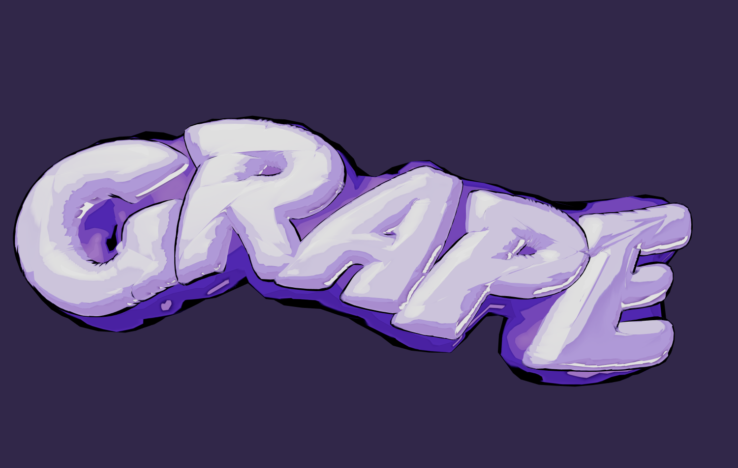 3D Текст в Стиле Граффити 'Grape'